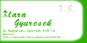 klara gyurcsek business card